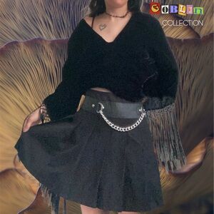 Vintage Y2k Royal Bones Gothic Chain Link Mini Skirt